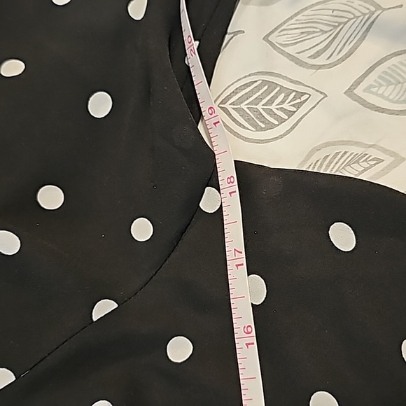 White House Black Market Polka Dot wrap dress with inner slip. Tie closure. - Picture 10 of 13